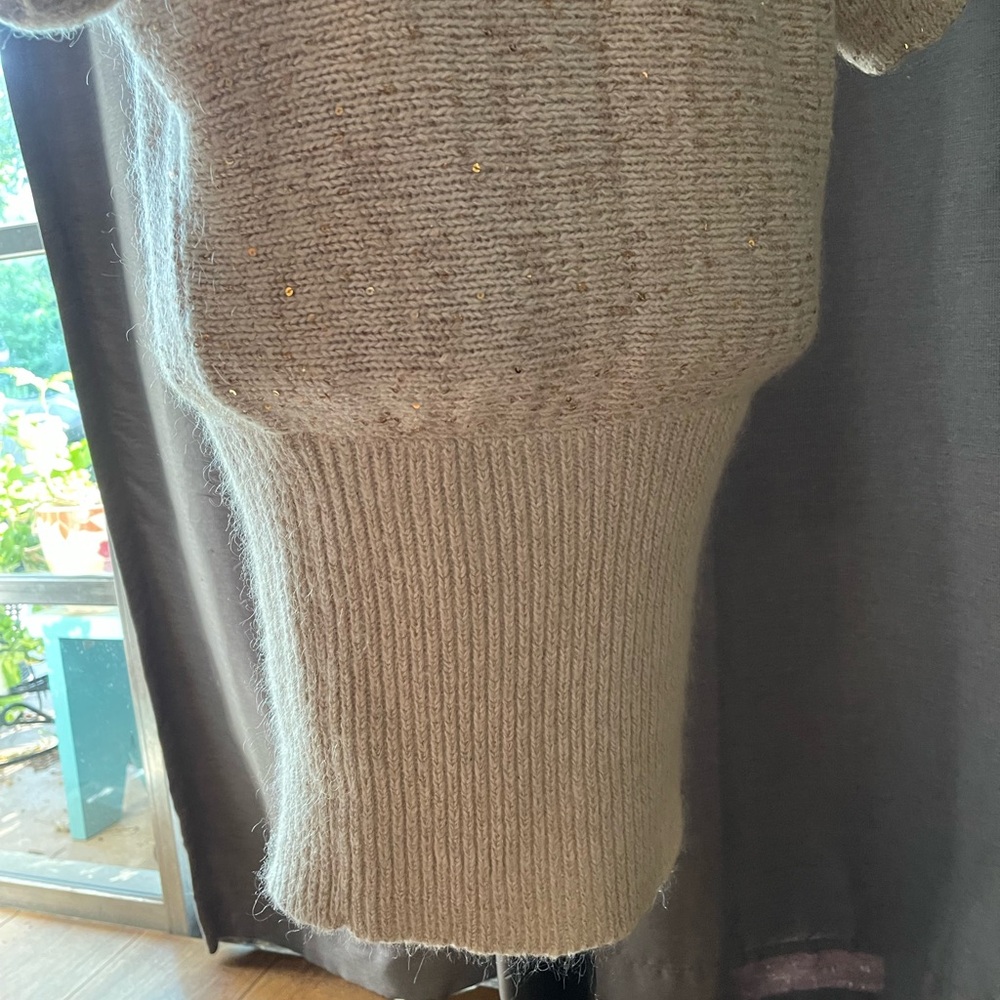 RACHEL Rachel Roy Gold Shrug Sweater with Sheer Knit - Picture 9 of 11